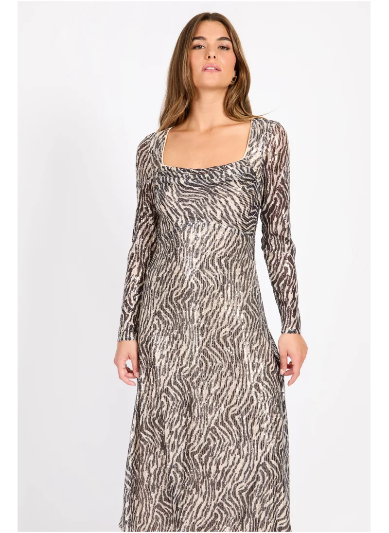 Little Mistress Zebra Print Dress