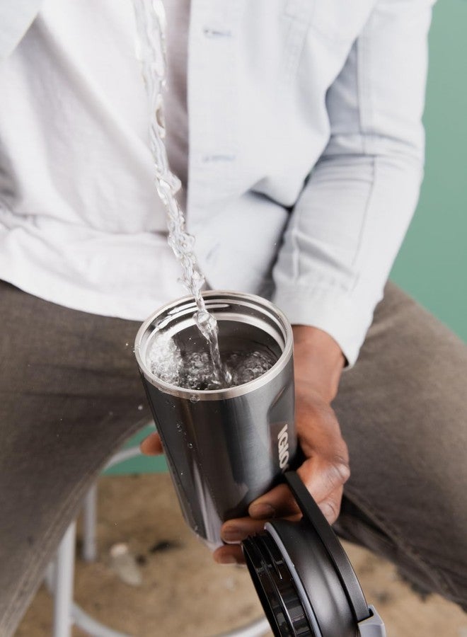 Igloo, 20 OZ Stainless Steel, Tumbler, Flip ‘n’ Sip, Spruce - Image 2