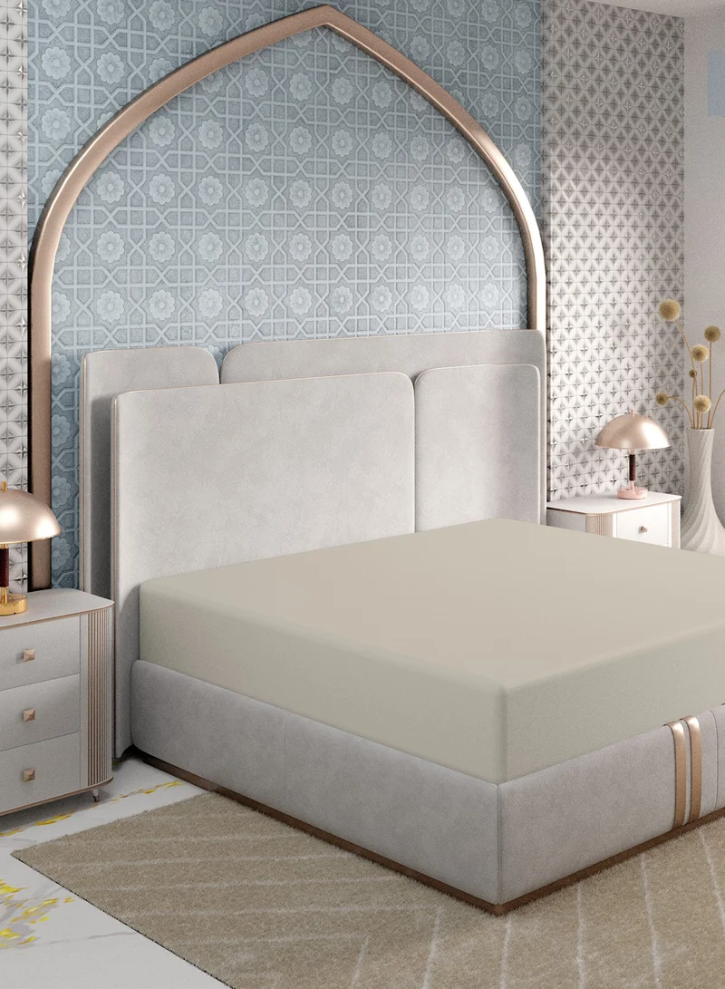 كولور سينس شرشف سرير مفرد قطن بيج  سم