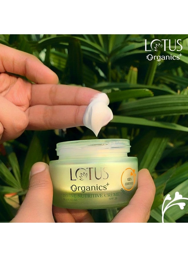 Lotus Organics+ Divine Restorative Night Cream | Macadamia Nut Oil | Barrier Repairing Moisturiser | 100% Organic | 50G  - Image 3