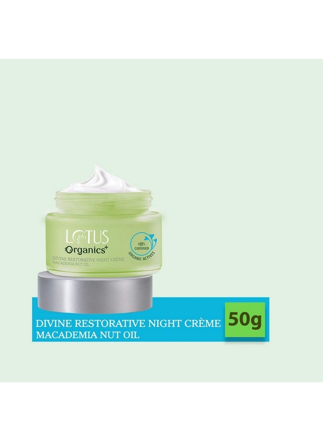 Lotus Organics+ Divine Restorative Night Cream | Macadamia Nut Oil | Barrier Repairing Moisturiser | 100% Organic | 50G  - Image 5