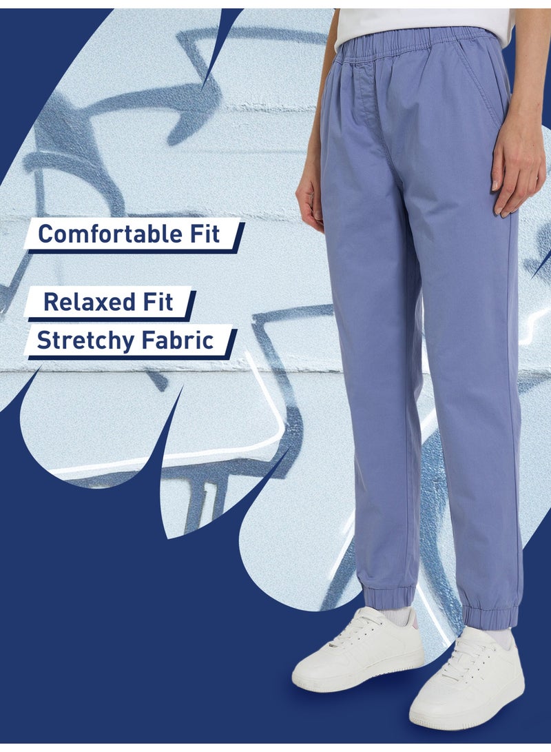 Termit Women's Jogger Pants Blueberry , 98% Cotton, 2% Elastane, Comfortable Fit, 3 Pockets for Skateboarding & Active Lifestyle - Image 3
