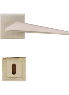 Nobel Bursa Door Handle with Nickel Satin Badge  - Image 4