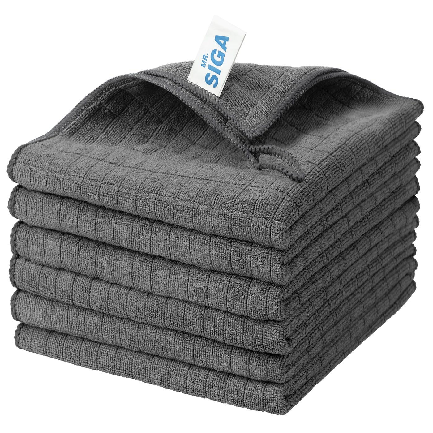 Mr Siga MR.SIGA Microfiber Cleaning Cloth, All-Purpose Cleaning Towels, Pack of 6, Size 13.8 x 15.7 in