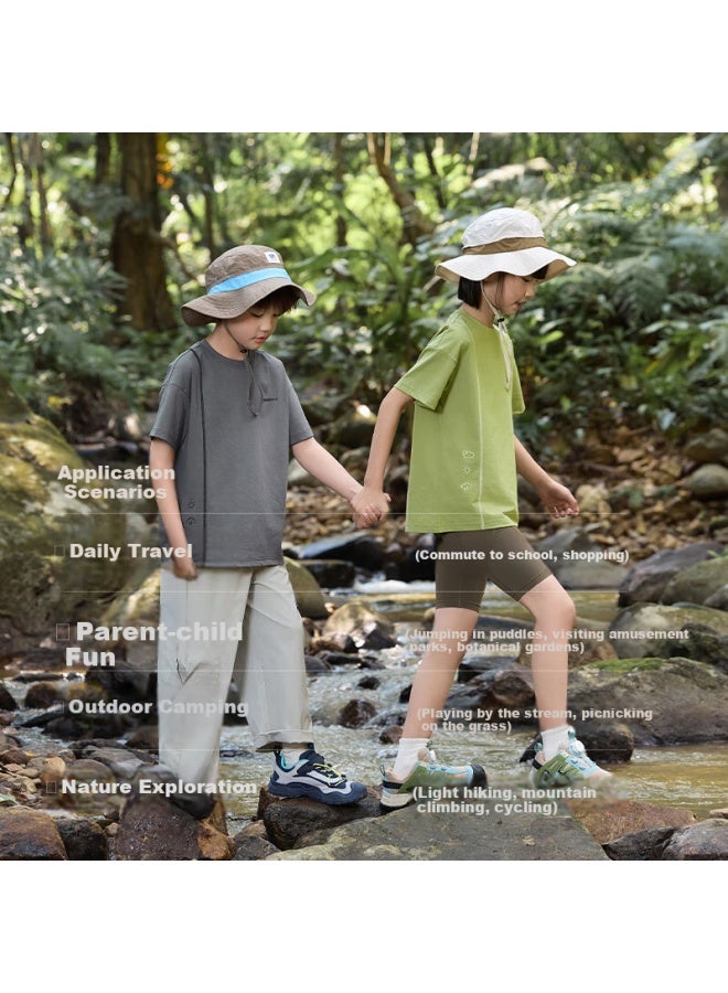 Ebaer Children'S Short-Sleeve T-Shirt, Summer New Style, Boys' Cool-Feeling T-Shirt, Girls' Printed Top, Spring Bud Green, 120 - Image 4