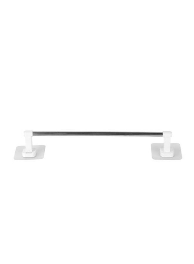 Epsilon Adhesive Towel Bar EPSBA1542 | Wall Mounted Towel Holder with Strong Adhesive | No-Drill Installation | 4kg Load Capacity | Bathroom Towel Rack for Tile, Glass, Metal & Plastic Surfaces | White & Silver - Image 3