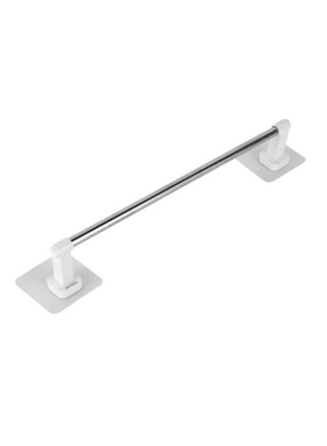 Epsilon Adhesive Towel Bar EPSBA1542 | Wall Mounted Towel Holder with Strong Adhesive | No-Drill Installation | 4kg Load Capacity | Bathroom Towel Rack for Tile, Glass, Metal & Plastic Surfaces | White & Silver - Image 4