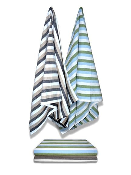 Athom Living Iris Cotton Bath Towel Soft Absorbent Lightweight 75 x 150 cm Ideal for Home Gym and Travel Qty of 4 - Image 2