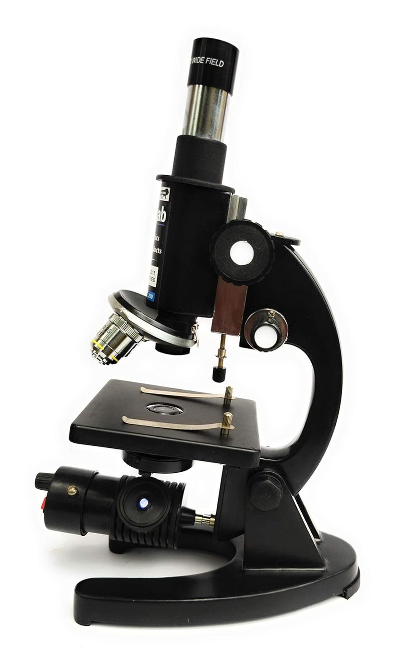 GLAB India Compound Student Microscope White | LED Lamp with 10 Prepared Slides | ISO Certified Biological Microscope for Students, Schools & Laboratory Use - Image 2