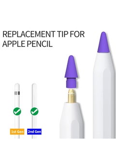 Generic 6 PCS Replacement Tips for Apple Pencil 1st Gen & 2nd Gen iPad Pro Pencil, 6 Color iPencil Nibs with Container  - Image 2
