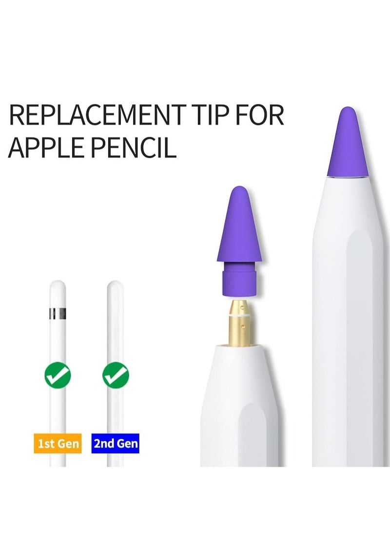 6 PCS Replacement Tips for Apple Pencil 1st Gen & 2nd Gen iPad Pro Pencil, 6 Color iPencil Nibs with Container  - Image 2