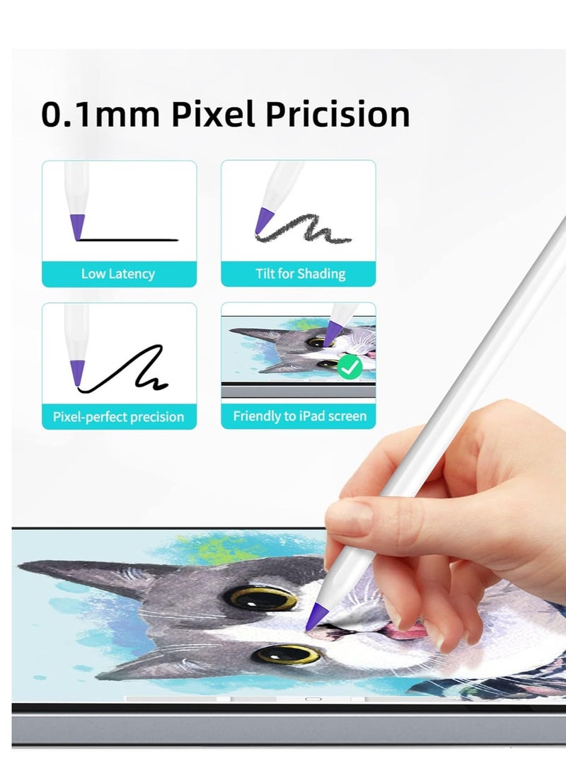 6 PCS Replacement Tips for Apple Pencil 1st Gen & 2nd Gen iPad Pro Pencil, 6 Color iPencil Nibs with Container  - Image 5