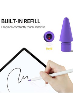 Generic 6 PCS Replacement Tips for Apple Pencil 1st Gen & 2nd Gen iPad Pro Pencil, 6 Color iPencil Nibs with Container  - Image 4