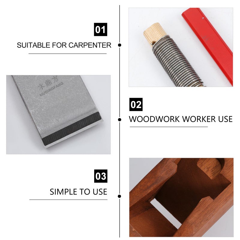 Professional Wood Hand Planer Smoothing Plane with Sharp Blade for Woodworking Carpentry - Image 4