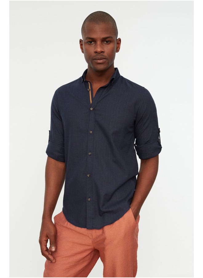trendyol - Shirt - Dark blue - Slim fit - Image 1