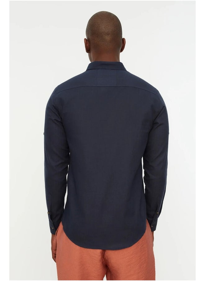 trendyol - Shirt - Dark blue - Slim fit - Image 1