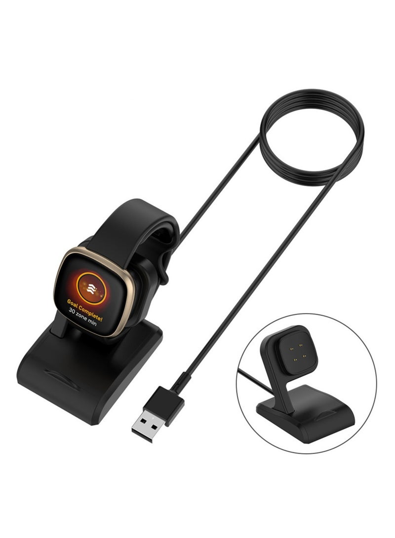 Charger Dock for Fitbit Sense/Sense 2/Fitbit Versa 4/Fitbit Versa 3, USB Charging Cable Cord Magnetic Dock Stand for Sense/Sense 2/Versa 3/Versa 4 Smartwatch - Image 2