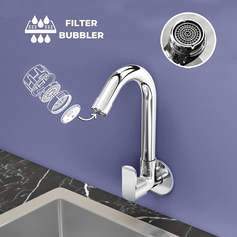 Planet Single Lever Kitchen Tap with WaterSaving TechnologySink Tap for Kitchen and Bathroom Accessories Pack of 1 APS1287 Chrome Finish - Image 4