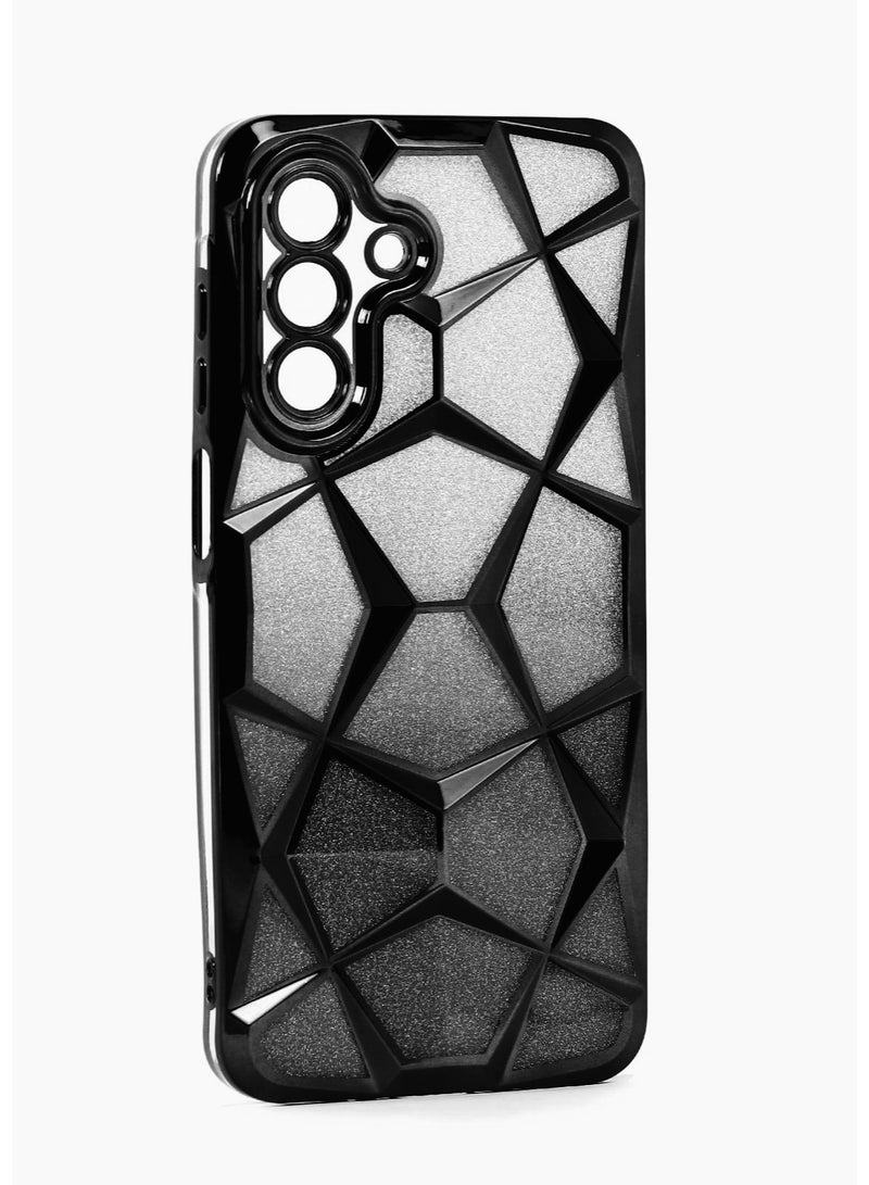 Compatible with Samsung Galaxy A16 4G/5G Case Plating Bling Gradient Glitter Clear Cover Soft TPU Silicone Cute Camera Protection Shockproof Back for Women Girls Case - Black.