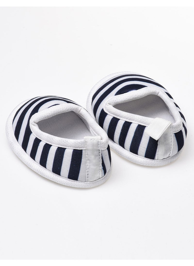 Unisex stripe prints casual booties