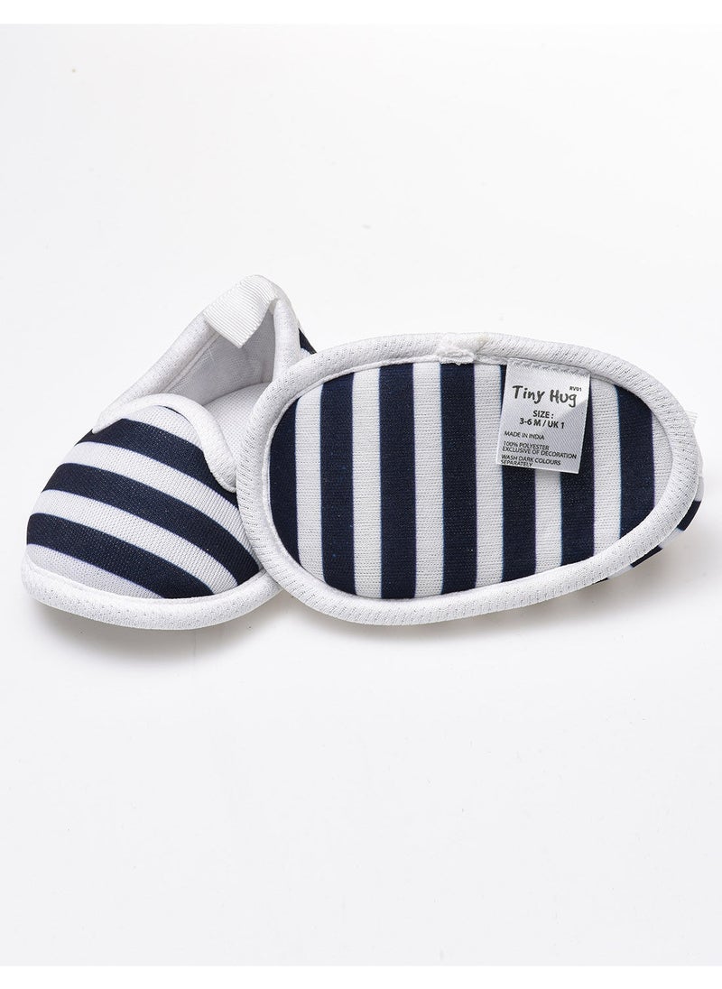 Unisex stripe prints casual booties