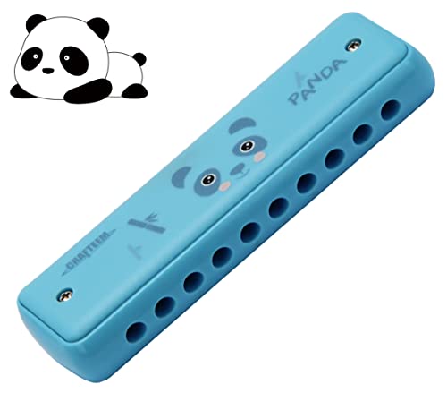 Crafteem Color Blues Harmonica Key of C for Kids Children Toddler and Beginners10 Hole 20 Tones Musical Instrument Toy Gift - Image 1
