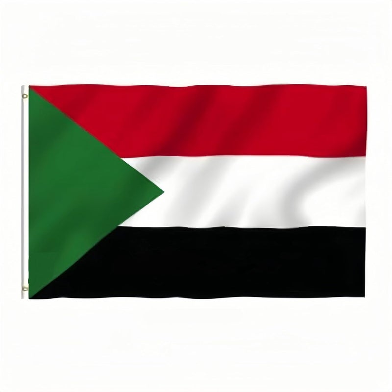 BIGTREE 3x5 Foot Sudan Flag World Cup Soccer Game Sudanese National Flags Brightly Coloured Celebration Parade Party Supplies Patio Decoration Holiday Indoor Outdoor Flag Double Stitched - Image 2