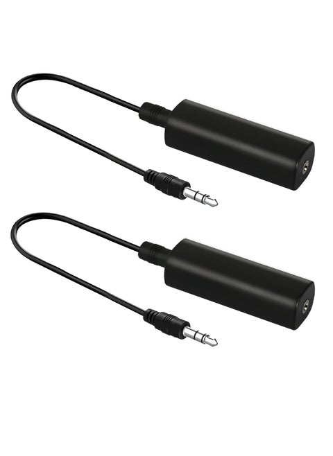 2 Packs Ground Loop Noise Isolator for Car Audio or Home Stereo System Eliminate Buzzing Noise Eliminating Audio Noise Effectively Portable and Easy to Use Ground Loop Isolator with 3.5mm Audio Cable