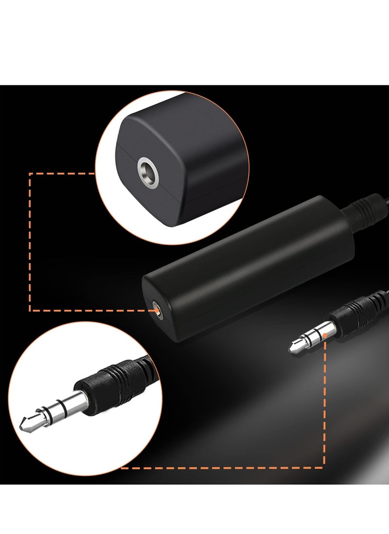 2 Packs Ground Loop Noise Isolator for Car Audio or Home Stereo System Eliminate Buzzing Noise Eliminating Audio Noise Effectively Portable and Easy to Use Ground Loop Isolator with 3.5mm Audio Cable