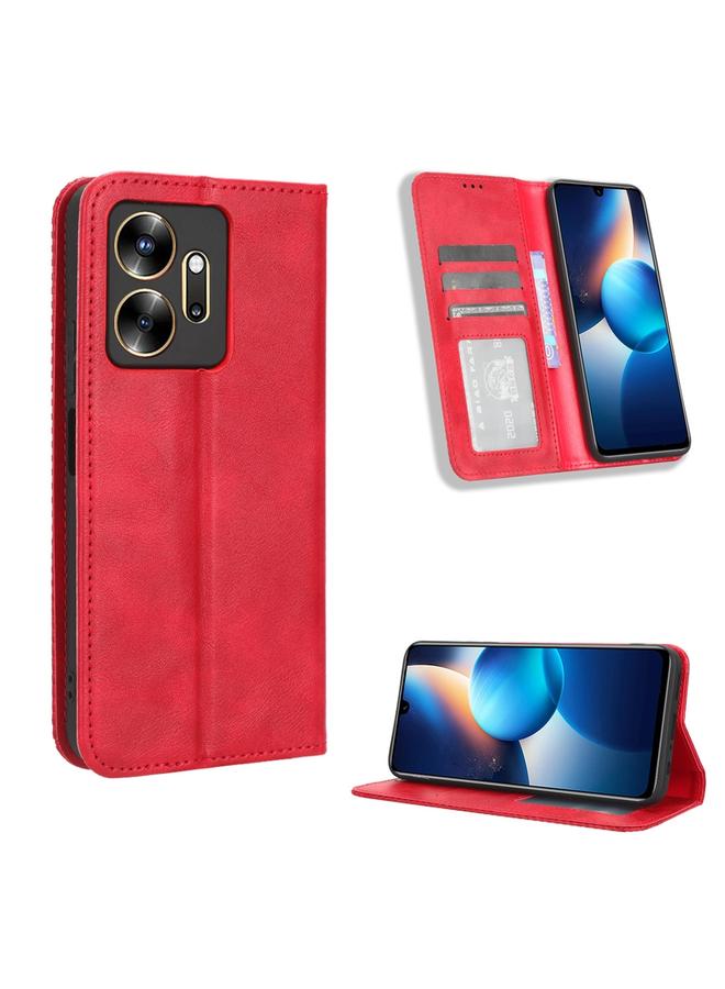 Zaboon Case For Infinix Zero 20 X6821 Magnetic Buckle Retro Texture Leather Phone Case - Image 1
