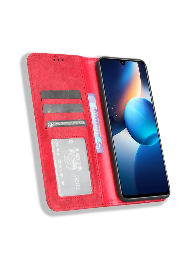 Zaboon Case For Infinix Zero 20 X6821 Magnetic Buckle Retro Texture Leather Phone Case - Image 4