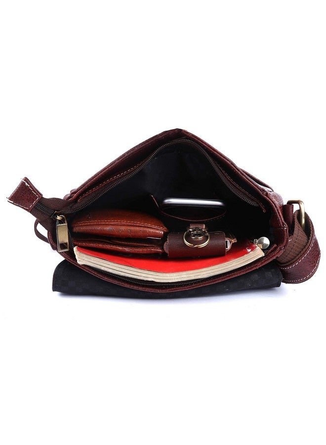 Tierra Men's & Women's Messenger Bag (Reddish Brown) - Image 3