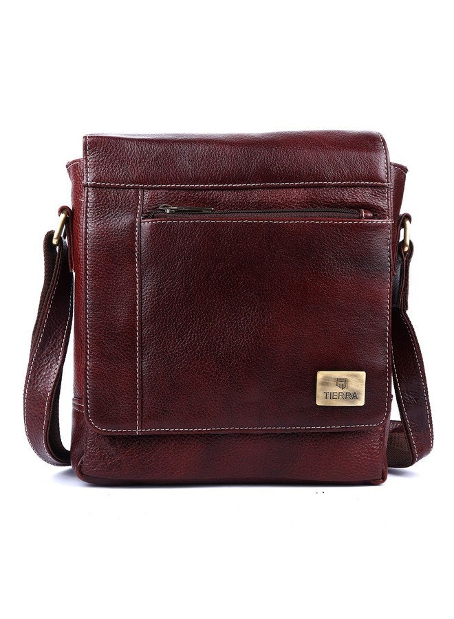 Tierra Men's & Women's Messenger Bag (Reddish Brown) - Image 2