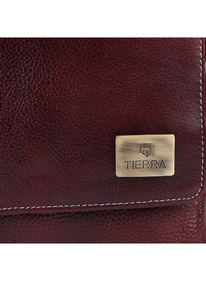 Tierra Men's & Women's Messenger Bag (Reddish Brown) - Image 5