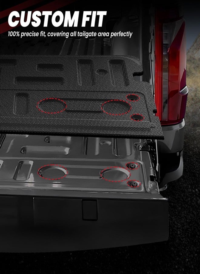 LASFIT سجادة باب خلفي LASFIT لسيارة فورد F-150 موديلات 2021-2026 (مناسبة لسطح العمل أو باب خلفي احترافي) بطانة باب خلفي للشاحنة، واقي من جميع الأحوال الجوية، غطاء باب خلفي متين من مادة TPE - Image 4