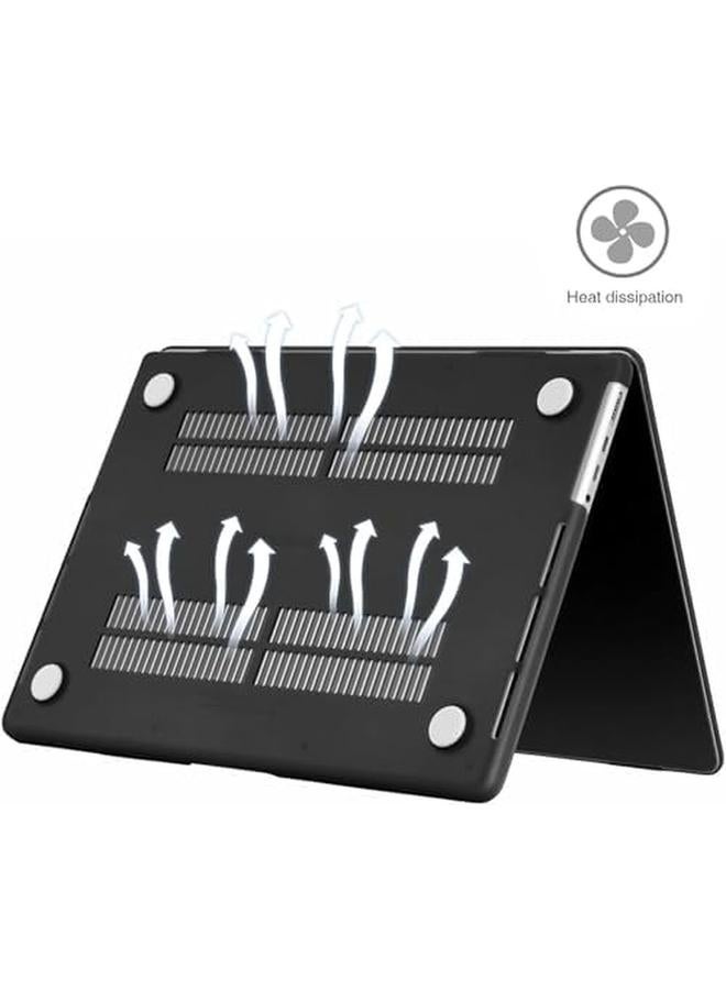 erorex Case Compatible For New Macbook Pro 14 Inch 2024 2023 2022 2021 M4 A3112 A3185 A3401 M3 A2918 A2992 M2 A2779 M1 A2442 Pro Max Chip With Touch Id Laptop Plastic Hard Shell Cover Matte Black - Image 3