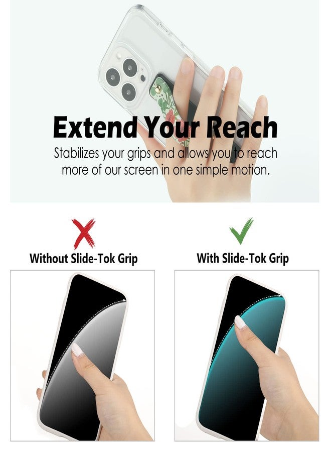 Weewooday 6 Pieces Phone Strap Grip Holder Finger Cell Phone Grip Telescopic Phone Finger Strap Stand Universal Finger Kickstand for Most Smartphones (Blossom) - Image 4