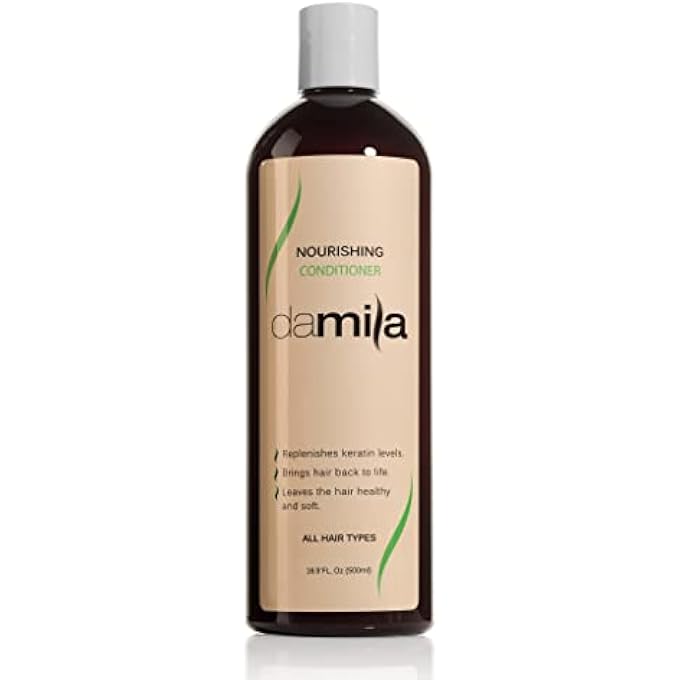 Damila NOURISHING CONDITIONER WITH KERATIN & ALOE VERA - PERFECT FOR DAMAGED, FRIZZY, CURLY, OR DRY HAIR (16.9 FL OZ) - Image 2