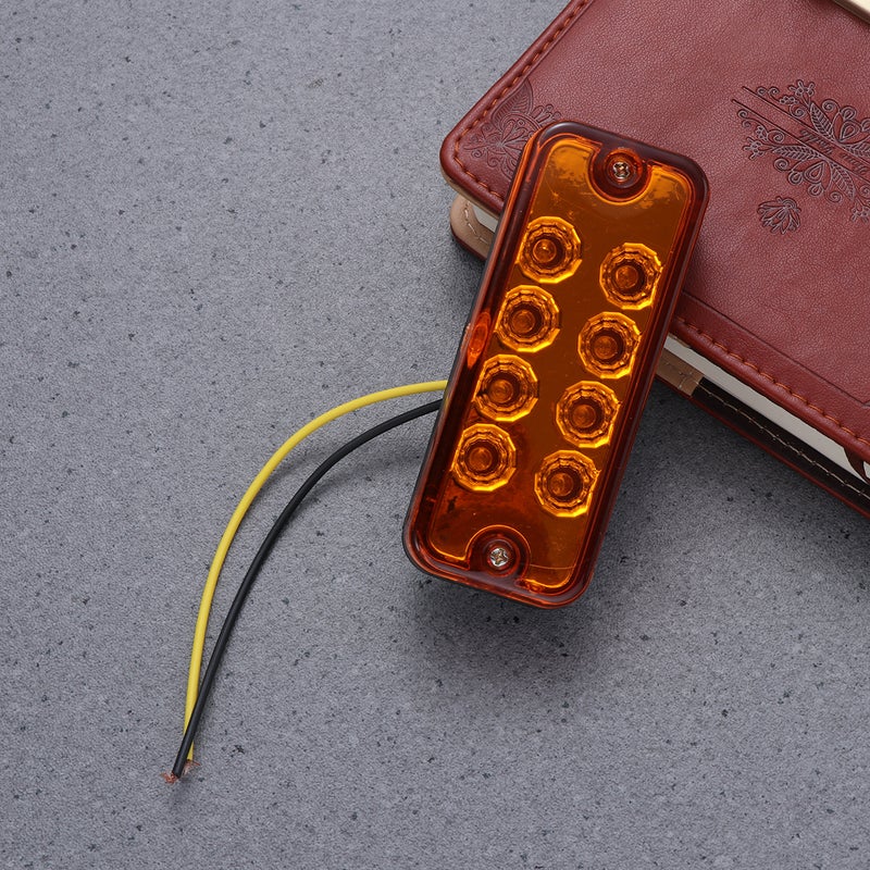24V 8 LEDs 6000K Side Marker Lights Indicator Lamps for Truck Trailer (Yellow) - Image 5