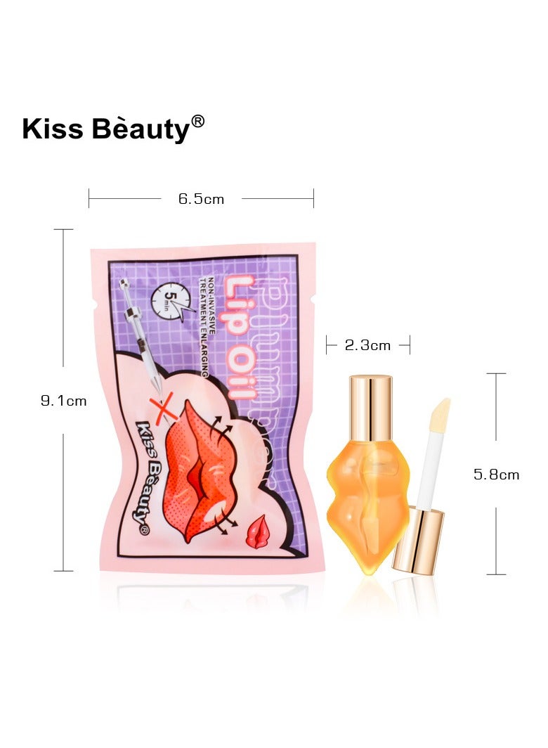 Kiss Beauty Lip Plumper Gloss Ginger Mint Lip Glaze Plumping And Moisturizing Lips Color Rendering Long Lasting Moisturizing Non Stick Cup Plumping - Image 5