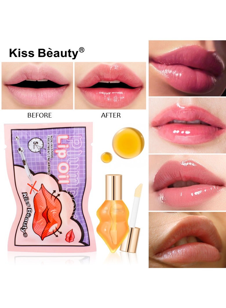 Kiss Beauty Lip Plumper Gloss Ginger Mint Lip Glaze Plumping And Moisturizing Lips Color Rendering Long Lasting Moisturizing Non Stick Cup Plumping - Image 1