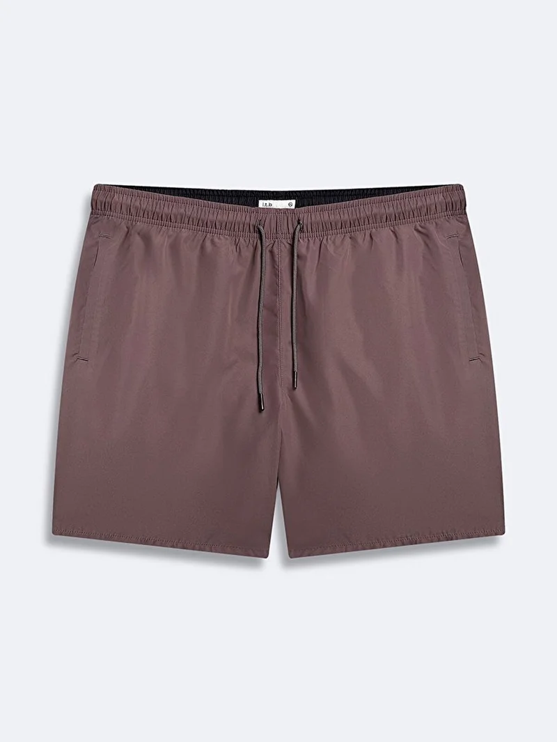 Men's Basic Regular Gray Swim Shorts