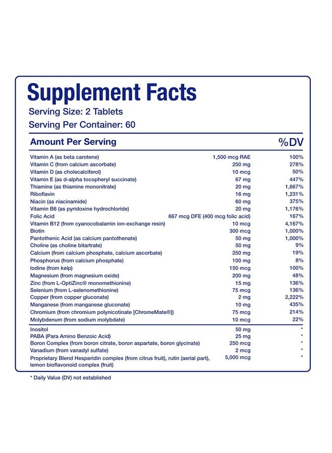 Anabolic Laboratories Iron Free Daily Multivitamin for Men and Women, 120 Tablets - AVED Daily Multi Vitamin and Minerals Health Supplement - Vitamins A, C, D, E, Vitamin B Complex, Zinc, Calcium, Magnesium, More - Image 4