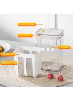 HASTHIP HASTHIP® 1100ML Greek Yogurt Strainer, Yogurt Filter Milk Strainer with Fine Mesh Bag, Multifunctional Yoghurt Filter Hung Curd Strainer Box Curd Maker for Making Thick Greek Yogurt, Soybean Milk  - Image 4