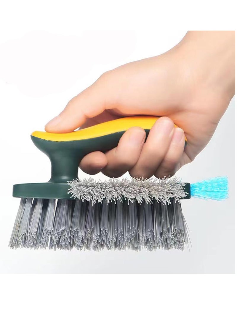 4 in 1 Grout Brush with Scraper, Durable Bristles for Cleaning with Stiff Bristle Cleaning Brush for Bathroom and Kitchen, Tile Floor Bathroom Walls/Corners/Window - Image 1