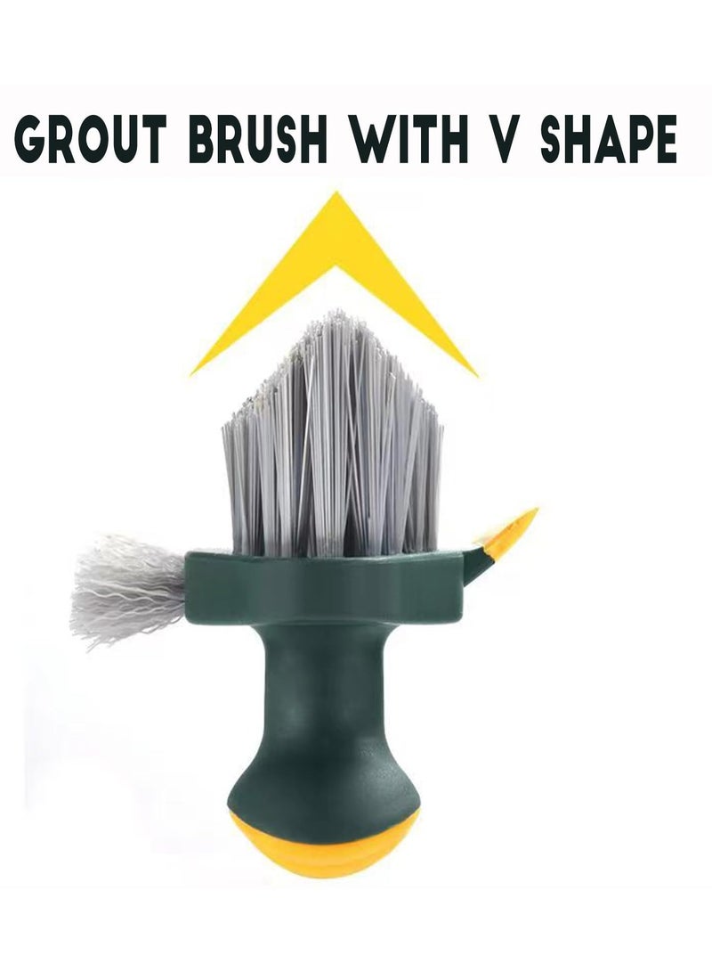 4 in 1 Grout Brush with Scraper, Durable Bristles for Cleaning with Stiff Bristle Cleaning Brush for Bathroom and Kitchen, Tile Floor Bathroom Walls/Corners/Window - Image 4