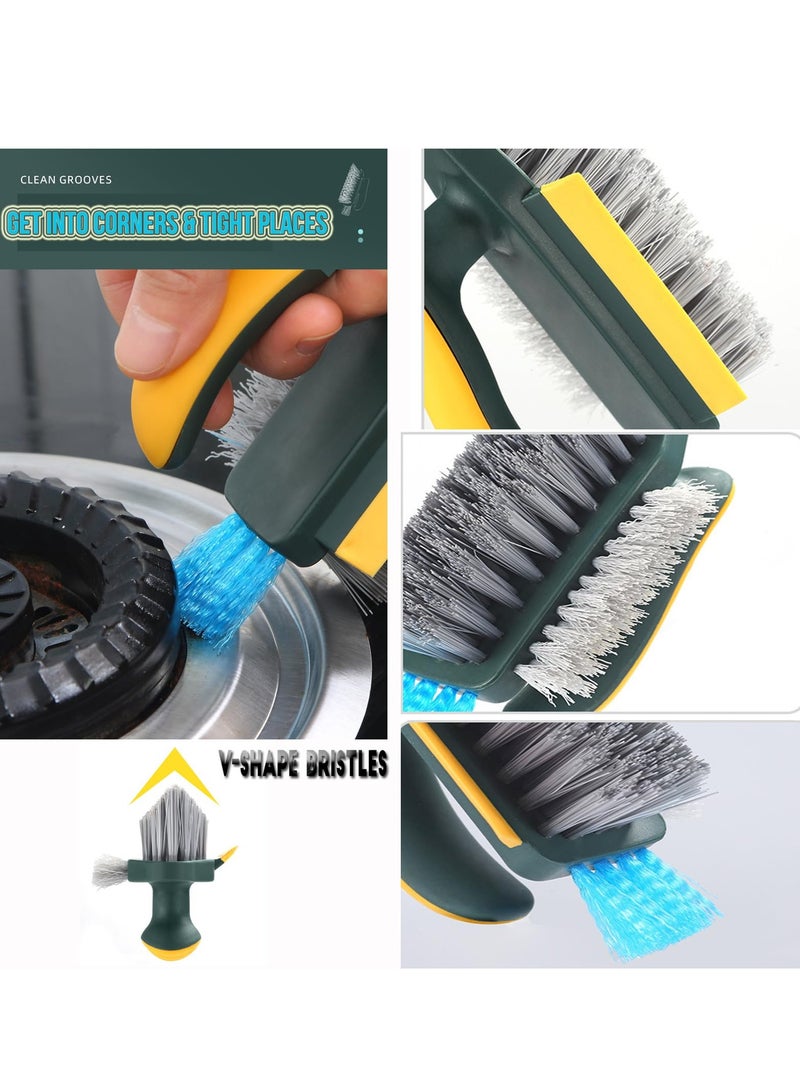 4 in 1 Grout Brush with Scraper, Durable Bristles for Cleaning with Stiff Bristle Cleaning Brush for Bathroom and Kitchen, Tile Floor Bathroom Walls/Corners/Window - Image 5