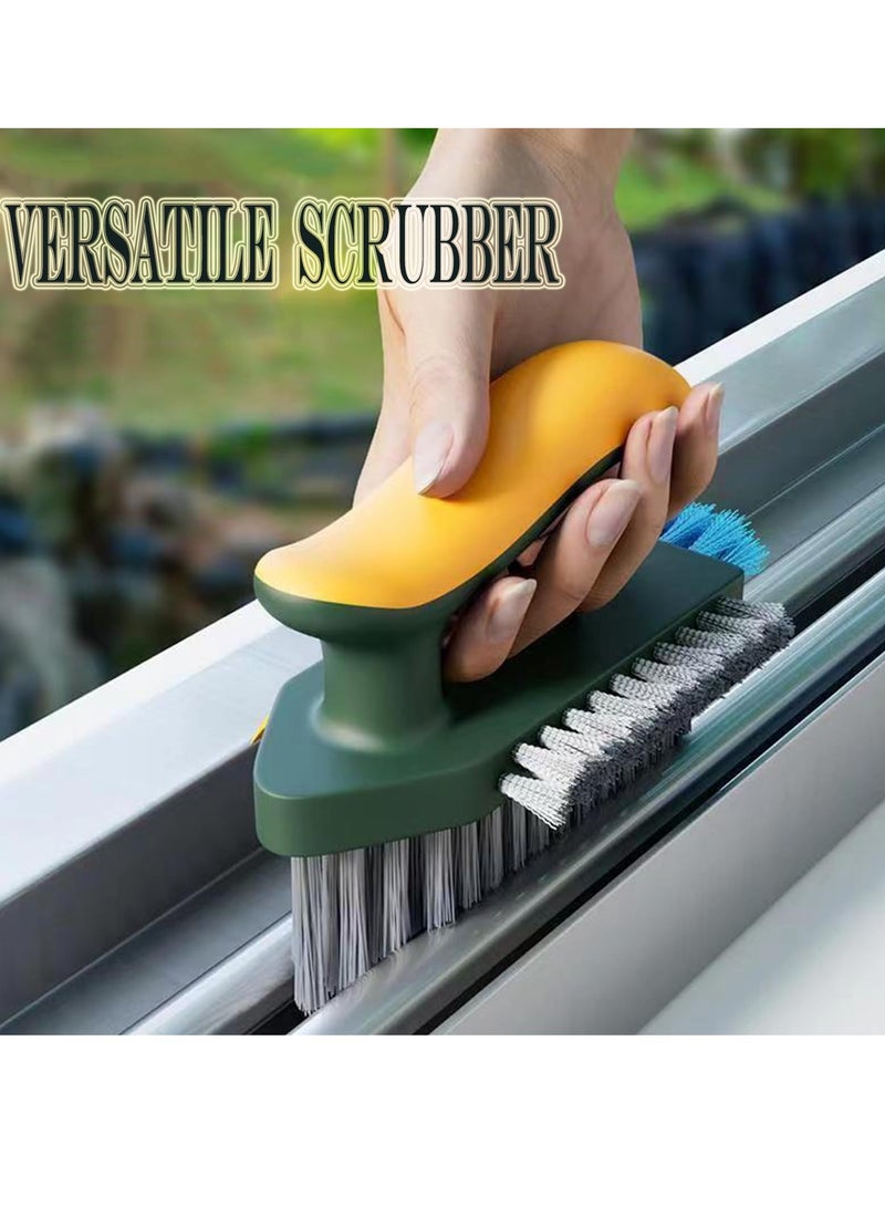 4 in 1 Grout Brush with Scraper, Durable Bristles for Cleaning with Stiff Bristle Cleaning Brush for Bathroom and Kitchen, Tile Floor Bathroom Walls/Corners/Window - Image 2