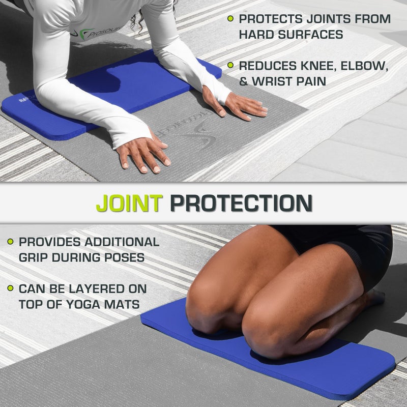 ProsourceFit Extra Thick Yoga Knee Pad and Elbow Cushion 15mm (5/8â€) Fits Standard Mats for Pain Free Joints in Yoga, Pilates, Floor Workouts - Image 4