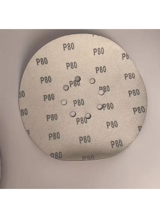 25 عبوة من الأقراص الكاشطة 80 حبيبة مقاس 9 بوصة مع لوح خطاف 8 فتحات للمساند المدارية - Image 1